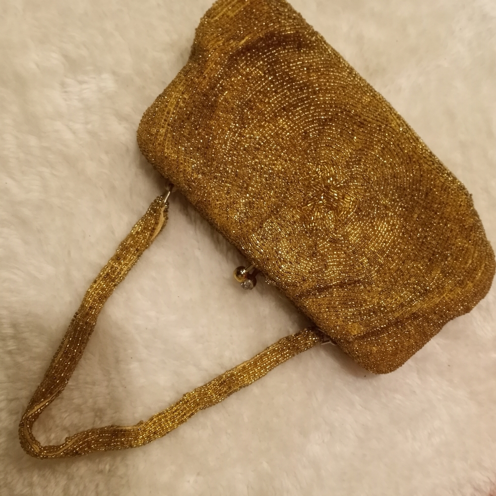 Antique vintage Beaded evening, prom , wedding clutch handbag evening wear